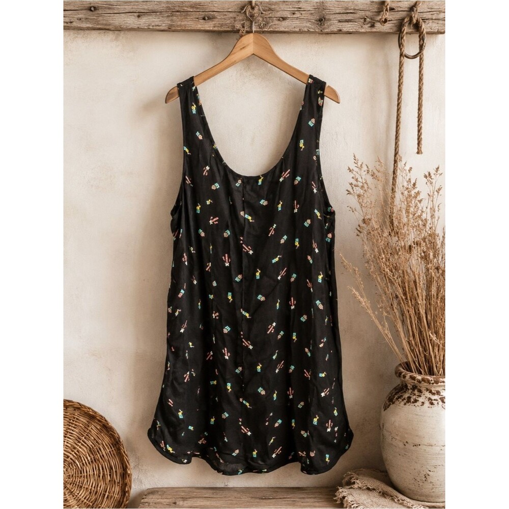 Bebop Cactus Short Sleeve Southwest Boho Pattern Medium Dress